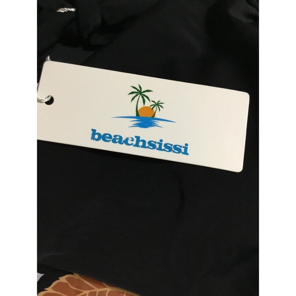 NWT Beachsissi Swimsuit Ruched Halter Strap One Piece Size Medium - Picture 6 of 11